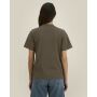 Reeser - Heavy gerecycled katoen blend T-overhemd met een modern look - Mosstone (3XL)