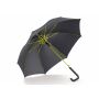 Stokparaplu 23” auto open - Zwart / Lichtgroen