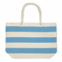 HEAVEN STRIPE - Katoenen strandtas 220 gr/m² - Babyblauw