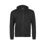 RIBBED INTERLOCK HOODED FULL ZIP, BLACK, 3XL, TEE JAYS
