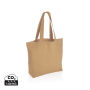 Impact Aware™ re-canvas shopper met vakje 240gsm ongeverfd, bruin