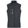 Ladies' Knitted Fleece Vest dark grey melange/silver S Ladies' Knitted Fleece Vest dark grey melange/silver S