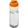H2O Active® Base Tritan™ 650 ml sportfles met klapdeksel - Transparant helder/Oranje