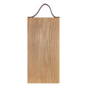Plank met leren handvat eiken 33x16 cm