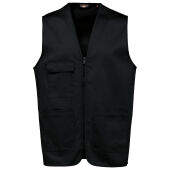 Bodywarmer polykatoen multizakken Black XS