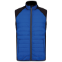 BODYWARMER IN TWEE STOFFEN Dark Royal Blue / Black L