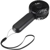 Aervia draagbare ventilator van gerecycled plastic - Zwart Aervia draagbare ventilator van gerecycled plastic - Zwart