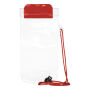 Transparant spatwaterdicht telefoontasje SMART SPLASH rood