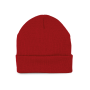 Gerecyclede muts met gebreide omslag Red One Size