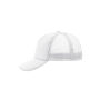 5 Panel Polyester Mesh Cap white one size