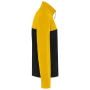 Tweekleurig ecologisch uniseks fleecevest Black / Yellow XS