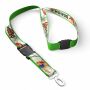 Afneembare polyester keycord met gesublimeerde satijnen overlay
