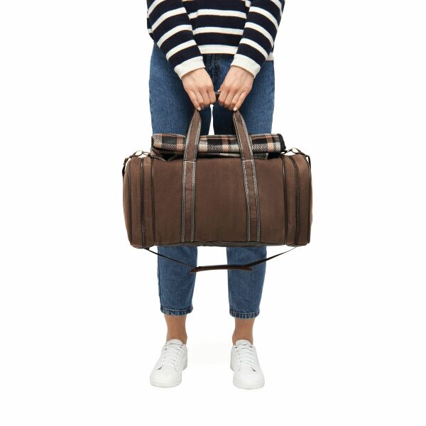 4 PICKNICK - Luxe 4-persoons picknickset bruin 4 PICKNICK - Luxe 4-persoons picknickset bruin