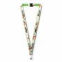 Polyester keycord met gesublimeerde satijnen overlay