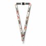 Polyester keycord met gesublimeerde satijnen overlay