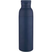 Illuminate 650 ml RCS gerecyclede roestvrijstalen dubbelwandige geïsoleerde waterfles - Marineblauw Illuminate 650 ml RCS gerecyclede roestvrijstalen dubbelwandige geïsoleerde waterfles - Marineblauw