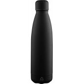 Gerecyclede dubbelwandige drinkfles 500 ml Sunny - zwart