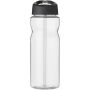 H2O Active® Eco Base 650 ml sportfles met tuitdeksel - Transparant/Zwart