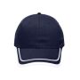 6 Panel Piping Cap navy/white