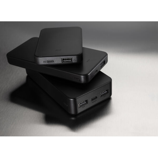 Boostcore RCS recycled plastic powerbank 5.000mAh met USB C, zwart Boostcore RCS recycled plastic powerbank 5.000mAh met USB C, zwart