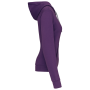 Damessweater met capuchon in contrasterende kleur Purple / Oxford Grey XS