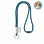 Polyester 2-kleurige koord-lanyard met full color label