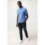 IQONIQ Yosemite gerecycled katoen pique polo, heather blue (L)