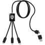 SCX.design C28 5-in-1 verlengde oplaadkabel - Zwart/Wit