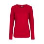 Interlock T-shirt | lange mouw | dames - Rood, S