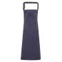 Cotton Chino Bib Apron, Steel, ONE, Premier