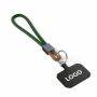 Sleutelhanger & telefoonhouder met koord met leren uiteinde Sleutelhanger & telefoonhouder met koord met leren uiteinde