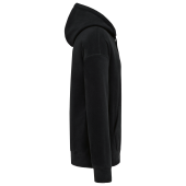 Oversized uniseks sweater met capuchon van gerecycled fleece Black XS
