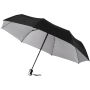 Alex 21,5'' opvouwbare automatische paraplu - Zwart/Zilver