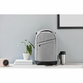BERLIN - Nylon rugtas powerbank - Grijs BERLIN - Nylon rugtas powerbank - Grijs