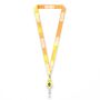 Gerecycled Polyester (rPET) sublimatie lanyard met badge reel met metalen krimp Gerecycled Polyester (rPET) sublimatie lanyard met badge reel met metalen krimp
