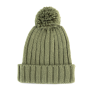 Muts met pompon Warm Olive One Size
