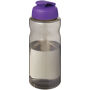 H2O Active® Eco Big Base 1 l drinkfles met klapdeksel - Charcoal/Paars