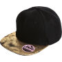 Bronx Glitter Flat Peak Snapback Cap Black / Gold One Size