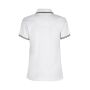 Contrast poloshirt | stretch | dames - Wit, 4XL