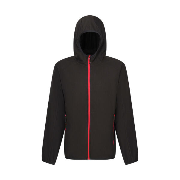 Navigate Full Zip Fleece - Black/Classic Red - 2XL