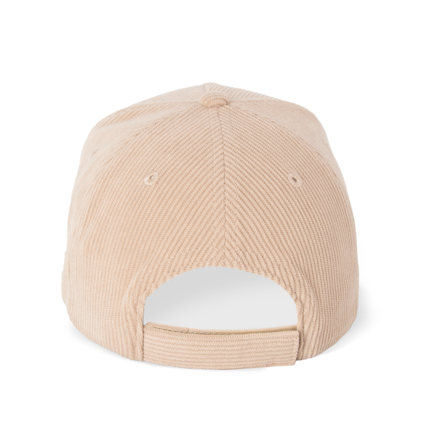 Ribfluwelen pet met 5 panelen Sand One Size Ribfluwelen pet met 5 panelen Sand One Size