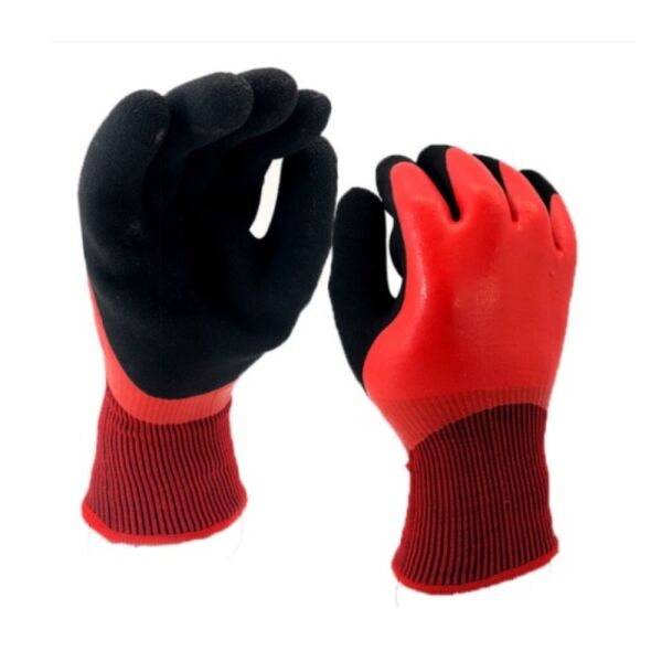 Polyester-acryl handschoenen met latex buitenlaag