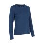 SEVEN SEAS The knit | o-neck | dames - Blauw gemêleerd, 3XL