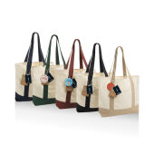 SHOP LOCAL AWARE™ recycled cotton 350gsm Tote bag, donkerblauw