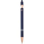 Nanna balpen met roségouden afwerking (zwarte inkt) - Oceaan blauw