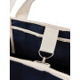 VINGA Volonne AWARE™ recycled canvas strandtas, blauw, gebroken wit
