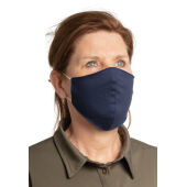 Herbruikbaar 2 laags katoenen gezichtsmasker, donkerblauw