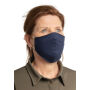 Herbruikbaar 2 laags katoenen gezichtsmasker, donkerblauw