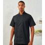 Coolchecker® Short Sleeve Chef's Jacket, Black, L, Premier