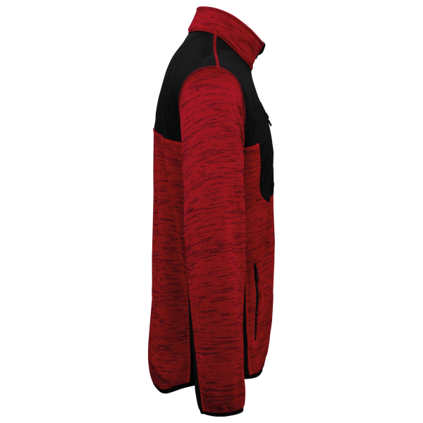 Gerecycled herenjasje in polytricot Red Melange / Black 5XL Gerecycled herenjasje in polytricot Red Melange / Black 5XL